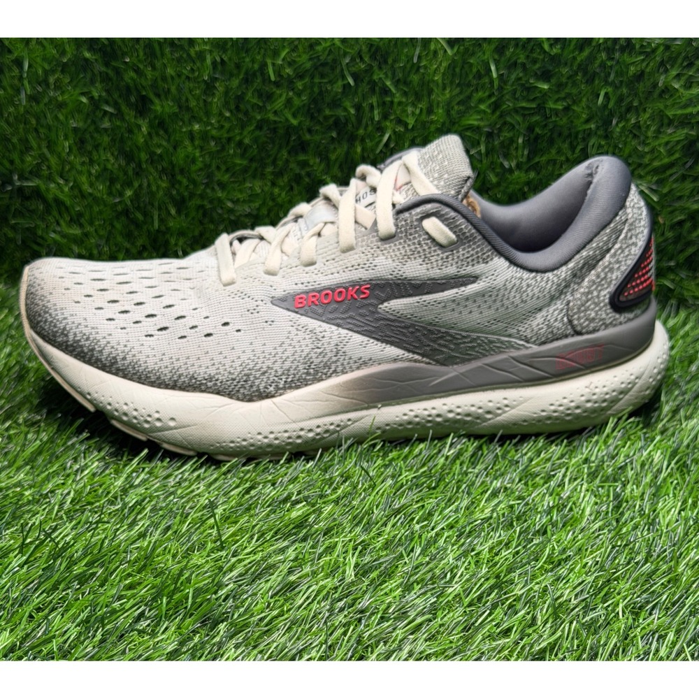 Brooks Ghost 16 Women's size 8 Running Shoes Grey White Pink 1204071B006
